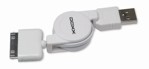 Сматывающийся USB кабель (на рулетке)  для iPhone,iPad и iPod DAXX M81-08